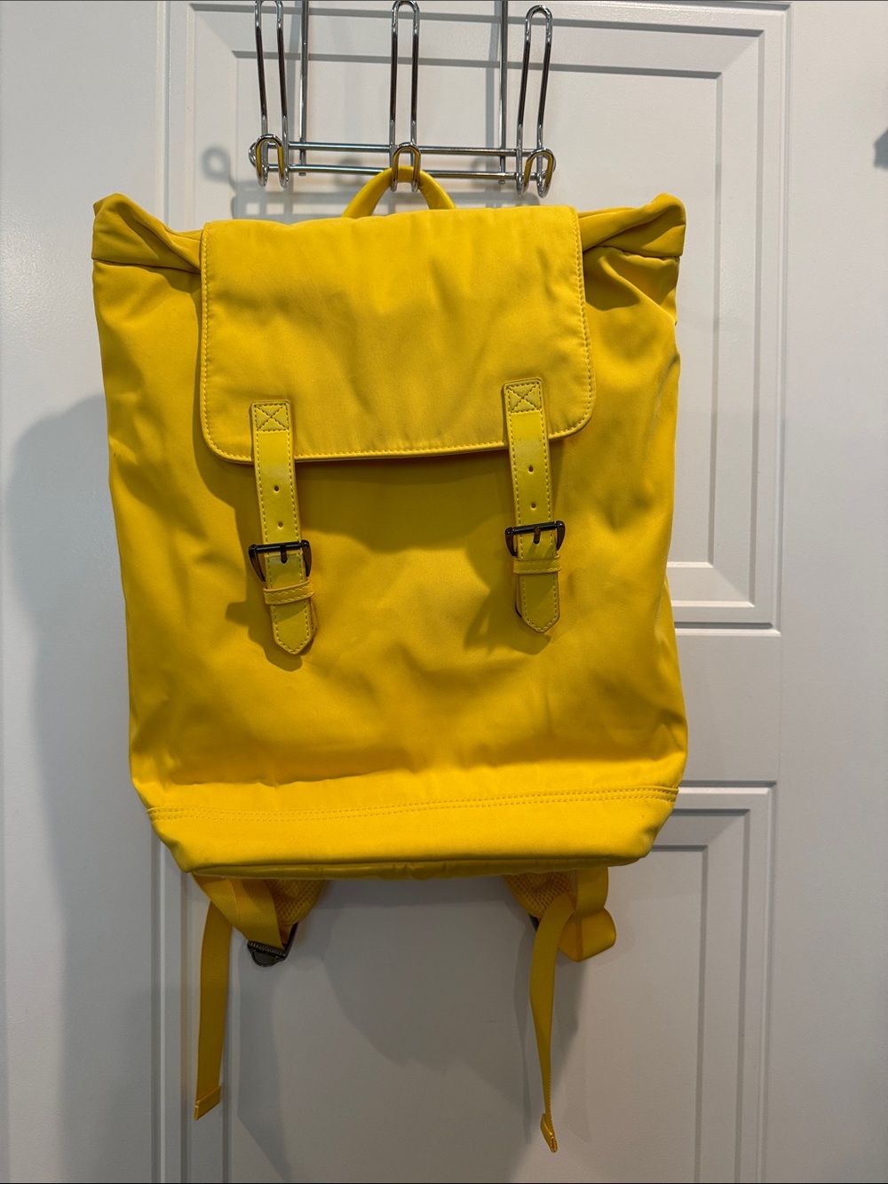 Bright Yellow Women's Roll-Top Backpack - Casual Daypack
